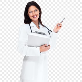 Standing Female Doctor Stethoscope Health Care