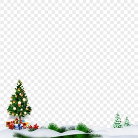 Winter Snow Christmas Scene Illustration HD PNG