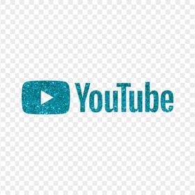 HD Light Blue Glitter Aesthetic Youtube YT Logo PNG