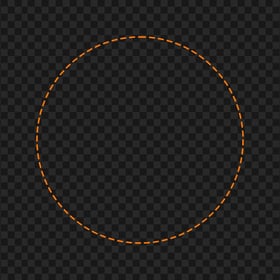Circle Orange Dashed Border PNG Image