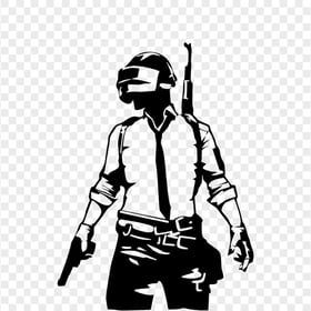 PUBG Black Silhouette Soldier Player With Helmet