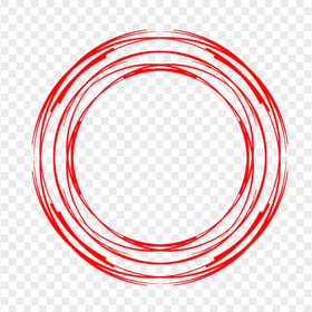 Red Hand Drawn Sketch Lines Circle shape PNG IMG