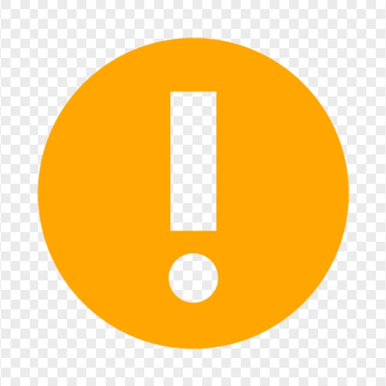 Warning Round Orange Symbol Icon Sign PNG