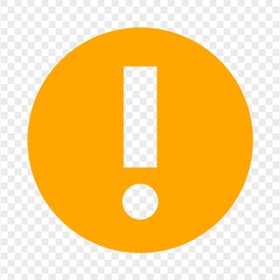 Warning Round Orange Symbol Icon Sign PNG