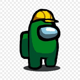 HD Green Among Us Crewmate Character Hard Hat PNG