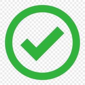 HD Round Circle Green Mark Tick Icon Symbol PNG