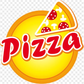 Pizza Logo Vector Illustration HD Transparent Background