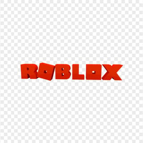 HD Roblox 3D Red Text Logo PNG