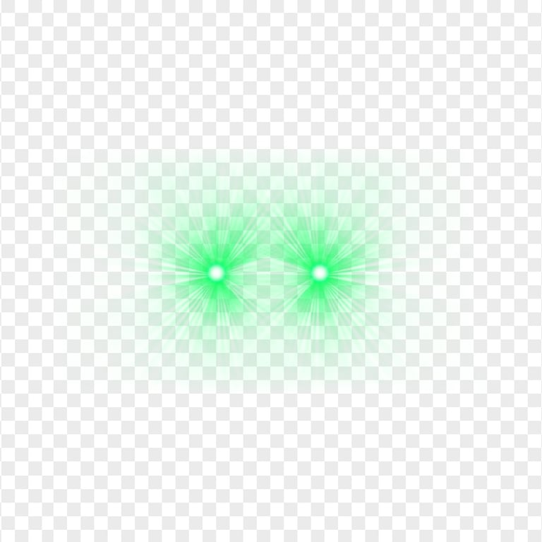 HD Green Eyes Laser Lens Flare Effect PNG