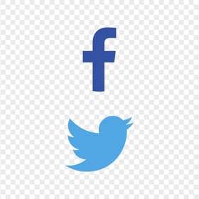 HD Facebook Twitter Vertical Logos Icons PNG