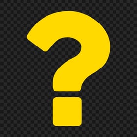 Yellow Simple Question Symbol Icon PNG