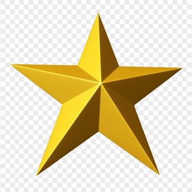 3D Gold Star Front View
