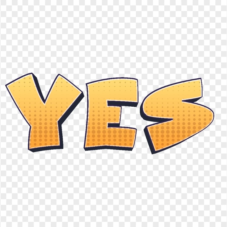 Download Yes Comic Word Text PNG