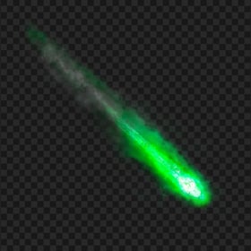 Green Flying Comet Fire Ball Effect Image PNG