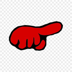 HD Red Among Us Character Finger Hand Pointing Right PNG
