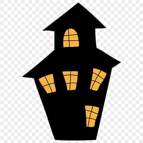 HD Halloween Silhouette Of Clipart House Castle PNG