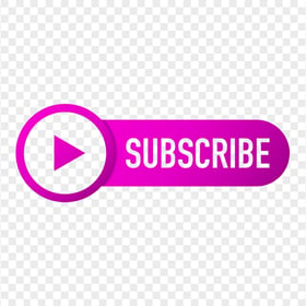 HD Outline Youtube Subscribe Pink Button Logo PNG