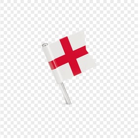 England Flag Pole Illustration Icon PNG
