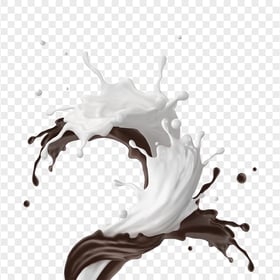 Chocolate Milk Mix Splash PNG