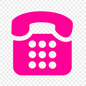 HD Classic Traditional Telephone Icon On Pink PNG