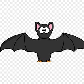 Standing Bat Cartoon Clipart Vector
