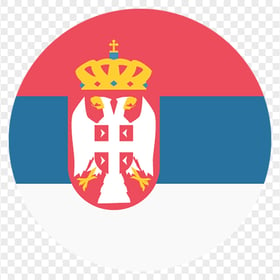 Flat Circle Serbia Flag Icon PNG