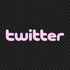 HD Twitter Light Pink Text Logo PNG