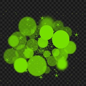 HD Green Lime Bokeh Lights Circles Effect PNG
