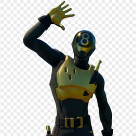 HD Fortnite 8 Ball Gold Player Character PNG