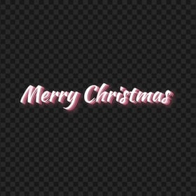 HD Pink Cute Merry Christmas Calligraphy Text PNG