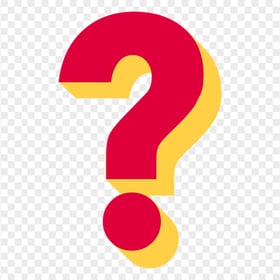 Yellow And Red Question Mark Vector Icon PNG