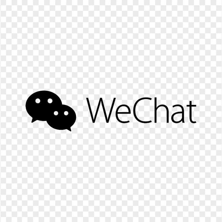 Black WeChat China Chat App Logo