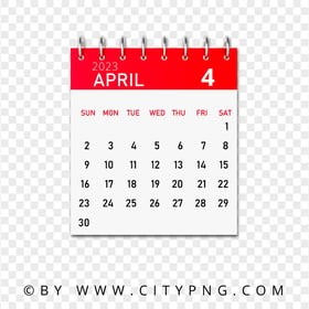 April 2023 Graphic Calendar PNG
