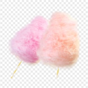 Pink And Orange Real Two Candy Cotton HD PNG