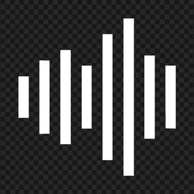 Sound Wave White Icon HD PNG