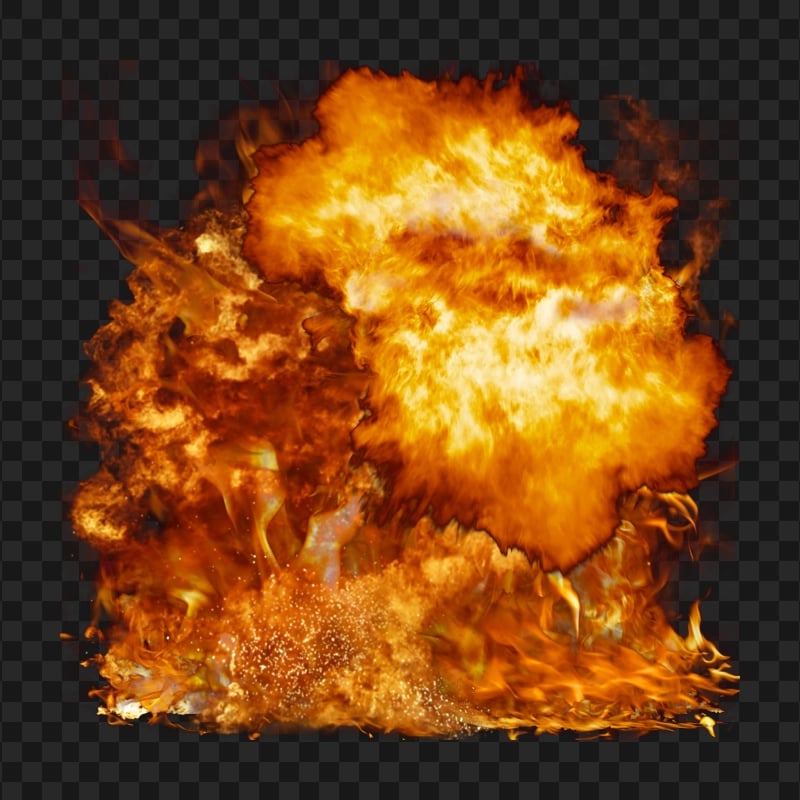 HD Massive Fire Explosion PNG