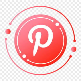 Round Form Gradient Red To White Pinterest Logo