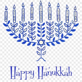 HD Happy Hanukkah Jewish Festival Logo PNG