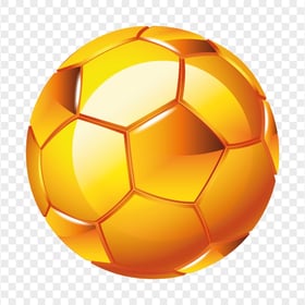 HD Yellow Gold Cartoon Football Soccer Ball PNG