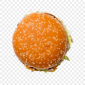 Fast Food Burger Top View Transparent Background