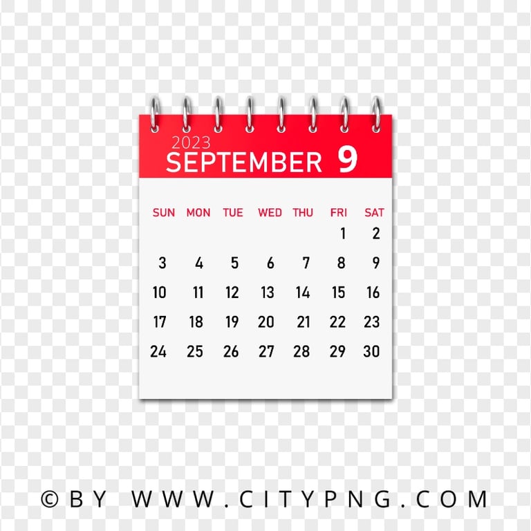 September 2023 Graphic Calendar PNG