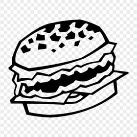 Burger Sandwich Black Icon