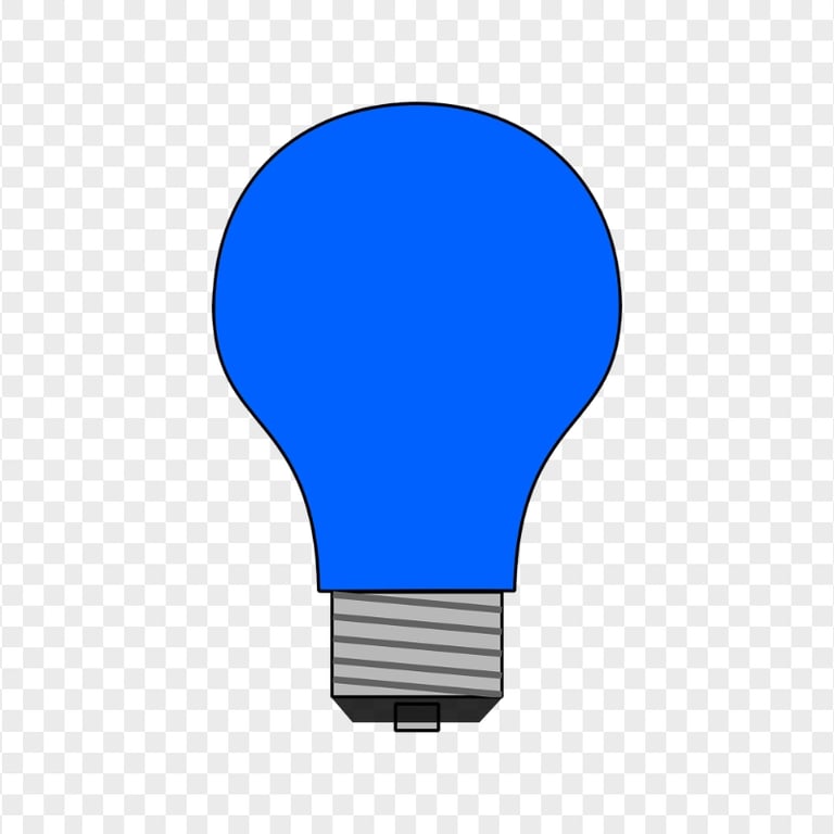 Blue Light Bulb Clipart Icon PNG