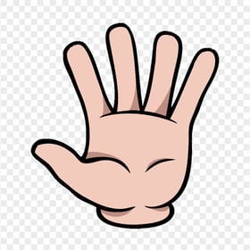 HD Hand Stop Cartoon Clipart Character PNG
