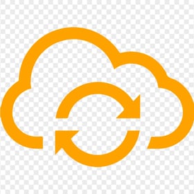 HD Storage Cloud Hosting Computing Orange Icon Transparent PNG