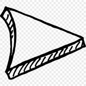 Black Outline Drawing Arrowhead 3D Effect To Right