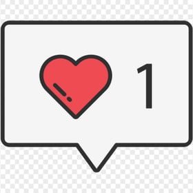 Like Notification Red Heart Clipart Social Media