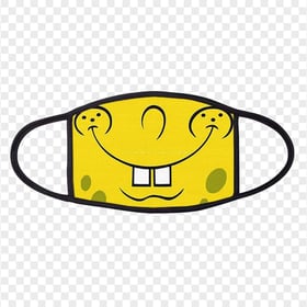 HD Cartoon Spongebob Face Mask Happy Character PNG | Citypng