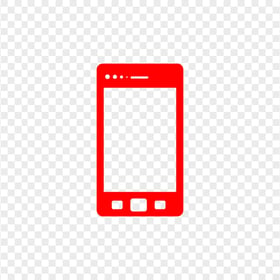 HD Red Cell Phone Icon Transparent PNG
