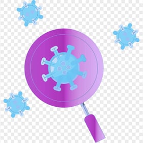 Magnifying Glass Coronavirus Covid19 Icon Germs